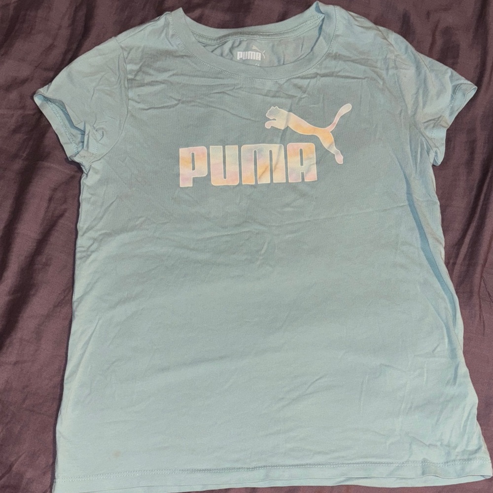 Puma Sky Blue Tee with Logo